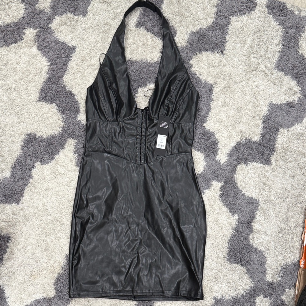Fashion Nova Black Halter Dress